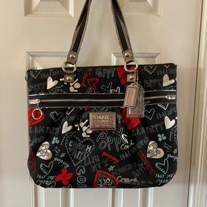 Coach Poppy print shoulder bag tote